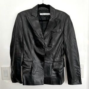 Fratelli Rossetti Black Leather Jacket (44)